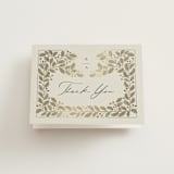 "Vine Wrap" - Wedding Thank You Cards in Fern by Jen Owens - Front