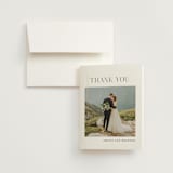"Elegant Flourish" - Wedding Thank You Cards in Sugar by Jessica Williams - Front