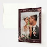 "Verdigris" - Wedding Thank You Cards in Rose by Susan Moyal - Front