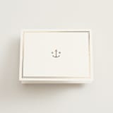 "Anchored" - Wedding Thank You Cards in Royal Navy by Olivia Raufman - Front