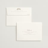 "floral crest" - Wedding Thank You Cards in Champagne by Cass Loh - FREE Recipient Addressing