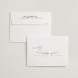 "Golden Stamp" - Wedding Thank You Cards in Snow by FRANI - FREE Recipient Addressing