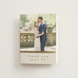 "Surround" - Wedding Thank You Cards in Sand by Nicole Walsh - Front
