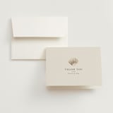 "Simple Seashell" - Wedding Thank You Cards in Sand by Hannah Bowman - Front