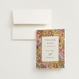 "Autumn flowers" - Wedding Thank You Cards in Amber by Alexandra Dzh - Front