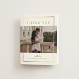 "Lustre" - Wedding Thank You Cards in Cloud by Nicole Walsh - Front