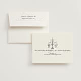 "Hand Illustrated Whimsical Chandelier" - Wedding Thank You Cards in Noir by Jackie Crawford - FREE Recipient Addressing