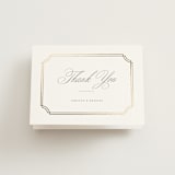 "Formally" - Wedding Thank You Cards in Mist by Sarah Brown - Front