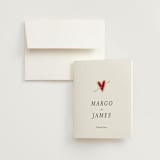 "Amore" - Wedding Thank You Cards in Snow by Ani Somi - Front
