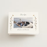 "Coastal Bloom" - Wedding Thank You Cards in Garden Green by Lucrecia Caporale - Front