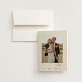 "And Centered" - Wedding Thank You Cards in Cream by Hooray Creative - Front