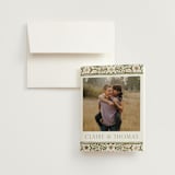 "Inlay Frame" - Wedding Thank You Cards in Avocado by Katharine Watson - Front