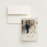 "Classic Elegance" - Wedding Thank You Cards in Pearl by Nicole Walsh - Front