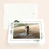 "Framed in Ferns" - Wedding Thank You Cards in Petal by Kristie Kern - Front