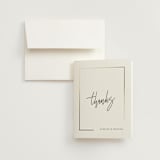 "Balanced" - Wedding Thank You Cards in Milk White by Robin Ott - Front