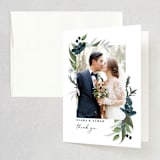 "Soft Greenery" - Wedding Thank You Cards in Twilight by Susan Moyal - Front