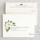 "Garden Blooms" - Wedding Thank You Cards in Ivory by Susan Moyal - FREE Recipient Addressing
