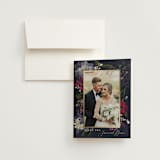 "After Midnight" - Wedding Thank You Cards in Jewel by Susan Moyal - Front