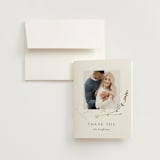 "Vine Wrap" - Wedding Thank You Cards in Cotton by Amy Kross - Front