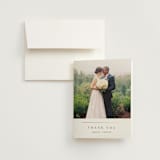 "Sophisticate" - Wedding Thank You Cards in Silk by Kelly Schmidt - Front