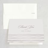 "Cascade" - Wedding Thank You Cards in Mist by Lori Wemple - Front