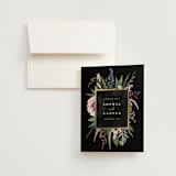 "Bold Bouquet" - Wedding Thank You Cards in Midnight by Susan Moyal - Front