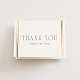 "Side Stripe" - Wedding Thank You Cards in Pearl by Nicole Walsh - Front