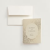 "Royalty" - Wedding Thank You Cards in Cream by Jen Owens - Front