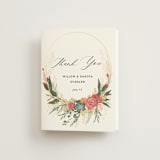 "Botanical Edge" - Wedding Thank You Cards in Hibiscus by Susan Moyal - Front