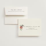 "Botanical Edge" - Wedding Thank You Cards in Hibiscus by Susan Moyal - FREE Recipient Addressing