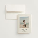"Minimal Monogram" - Wedding Thank You Cards in Granite by Jackie Mangiolino - Front