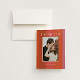 "Patchwork Border" - Wedding Thank You Cards in Fruit Punch by Morgan Kendall - Front