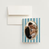 "Knightsbridge" - Wedding Thank You Cards in Sky by Jackie Crawford - Front