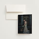 "Over Monogram" - Wedding Thank You Cards in Stormy by Jessica Williams - Front