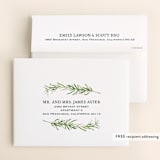 "Simple Sprigs" - Wedding Thank You Cards in Mist by Erin Deegan - FREE Recipient Addressing