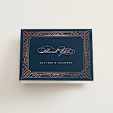 "Opulent Border" - Wedding Thank You Cards in Dark Navy by Hooray Creative - Front