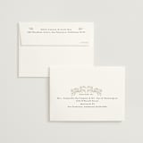 "Foil Botanical Frame" - Wedding Thank You Cards in Taupe by Hannah Williams - FREE Recipient Addressing
