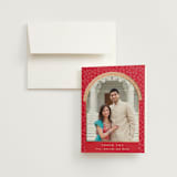 "Indian garden" - Wedding Thank You Cards in Sindoor by Creo Study - Front
