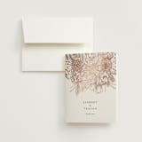 "Sketched Bouquet" - Wedding Thank You Cards in Petal by Phrosné Barwood - Front