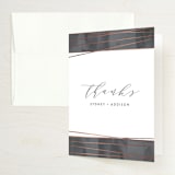 "Geo Chic" - Wedding Thank You Cards in Charcoal by Hooray Creative - Front