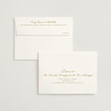 "watercolor flowers crest" - Wedding Thank You Cards in Champagne by Cass Loh - FREE Recipient Addressing