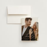"Gilded Script" - Wedding Thank You Cards in Sage by Angela Thompson - Front