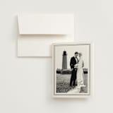"Polished" - Wedding Thank You Cards in Cotton by Jennifer Postorino - Front