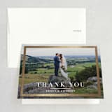 "Bold Classic" - Wedding Thank You Cards in Golden by Jessica Williams - Front