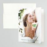 "Vines of Green" - Wedding Thank You Cards in Fern by Susan Moyal - Front