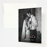 "Moody Marbling" - Wedding Thank You Cards in Slate by Hooray Creative - Front