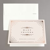 "Art Deco Border" - Wedding Thank You Cards in Blush by Hooray Creative - Front