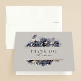 "Enchanted Blooms" - Wedding Thank You Cards in Midnight by Lori Wemple - Front