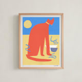 "House Cat (edition of 5)" - Rare Edition Art Print in Tabby by Elliot Stokes - Framed