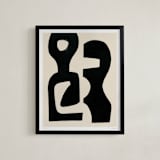 "Perfect Composition (edition of 5)" - Rare Edition Art Print in Black by Ilana Greenberg - Framed